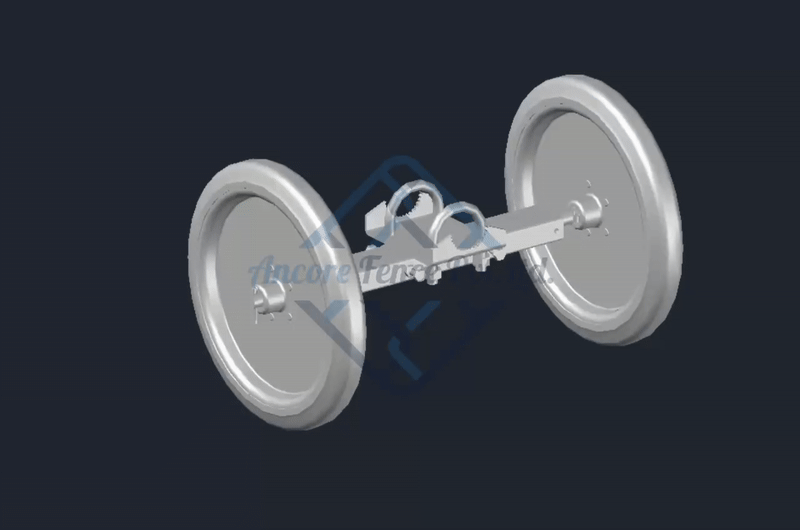 Double Wheel Trolly 12 inch for Sliding Gate